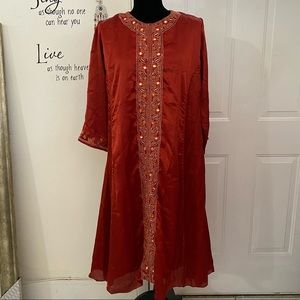 Kaftan burnt orange  Egyptian belly dance coverup